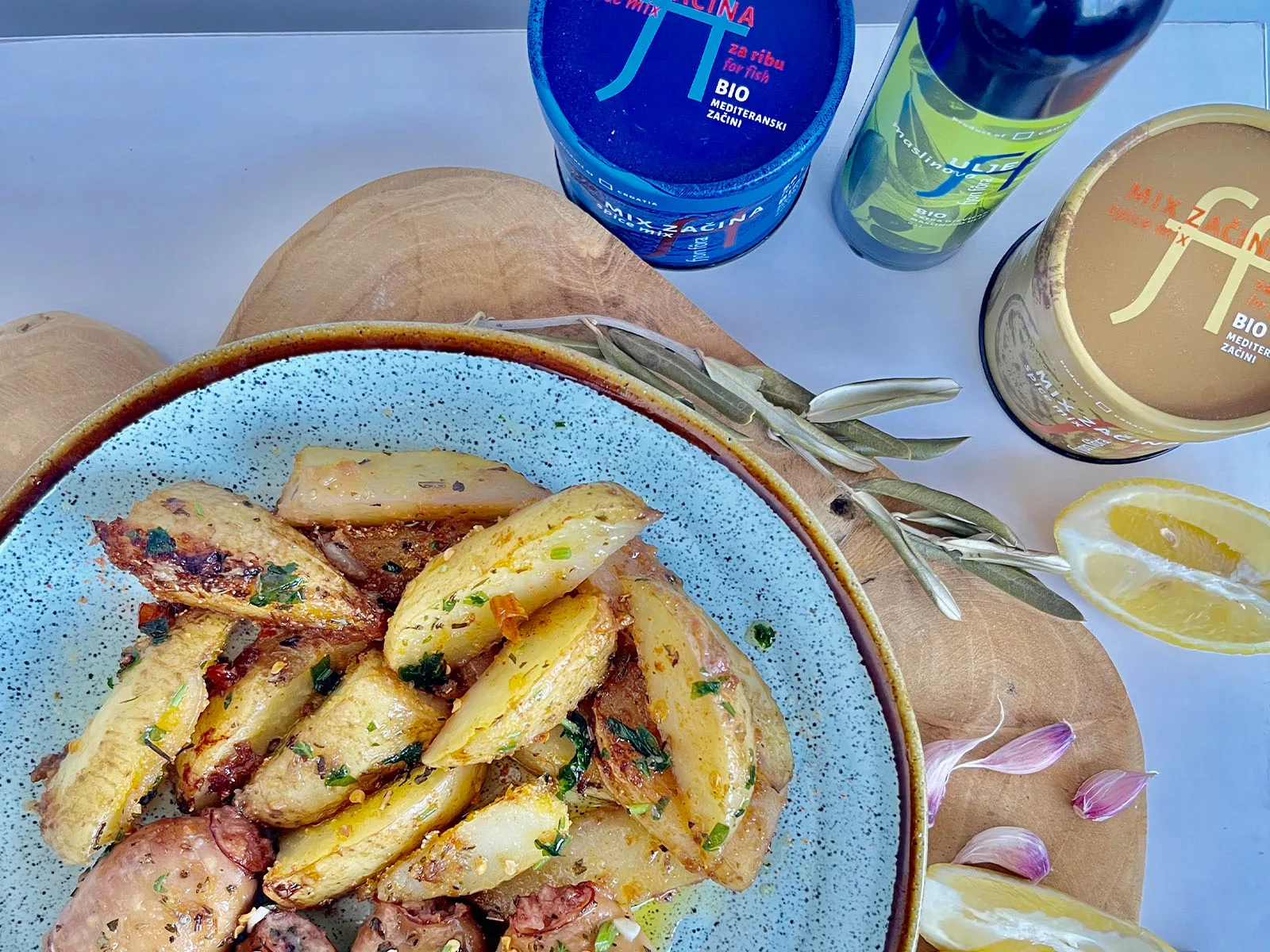 Lignje s krumpirom iz pećnice